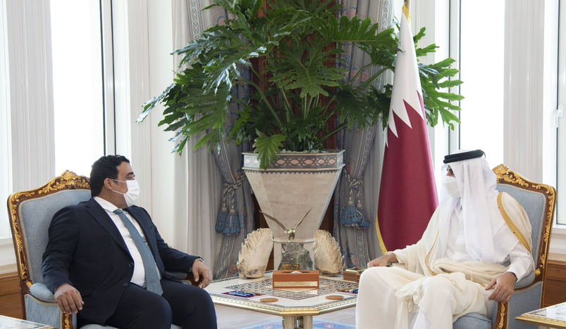 HH the Amir Meets Chairman of Libyan Presidential Council